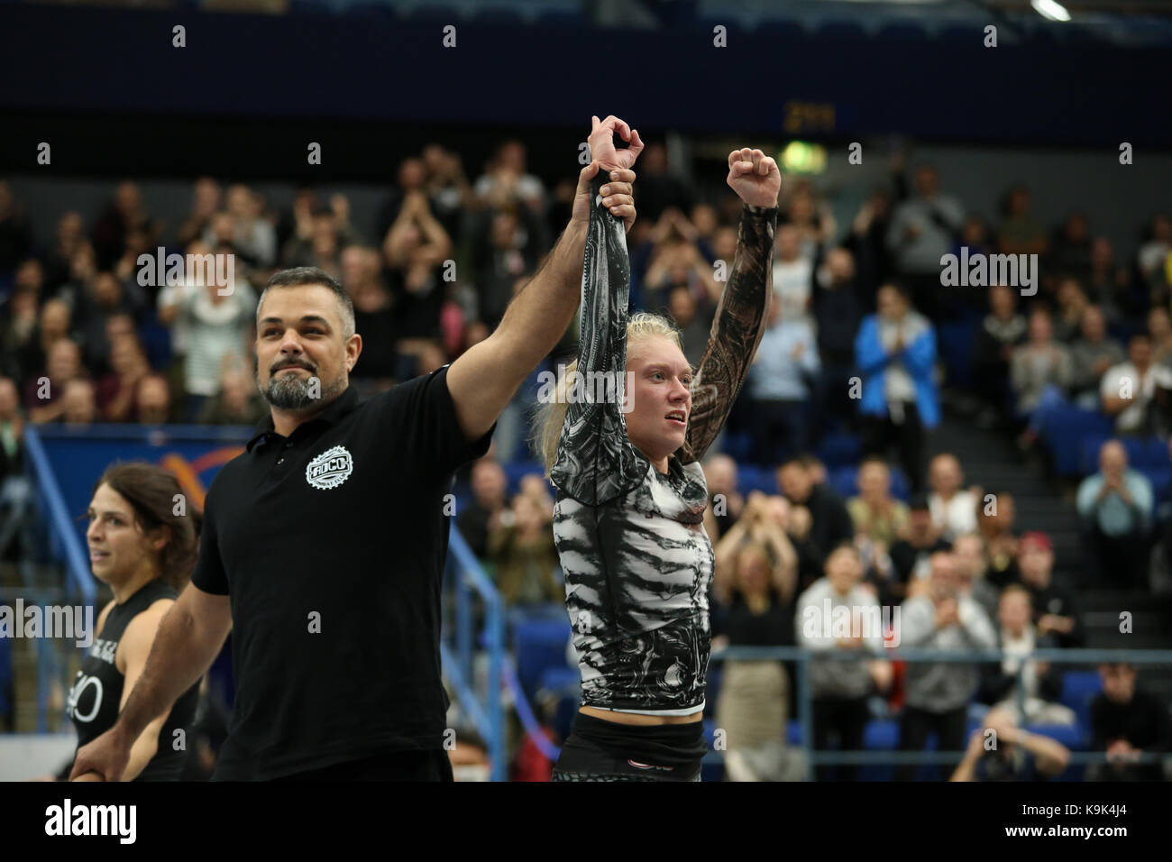 Espoo, Finnland, 23. September, 2017. Top grapplers aus aller Welt kollidieren sie die kostbaren ADCC Welten Turnier 2017. Credit: Jarno Juutinen/Alamy Leben Nachrichten. Stockfoto