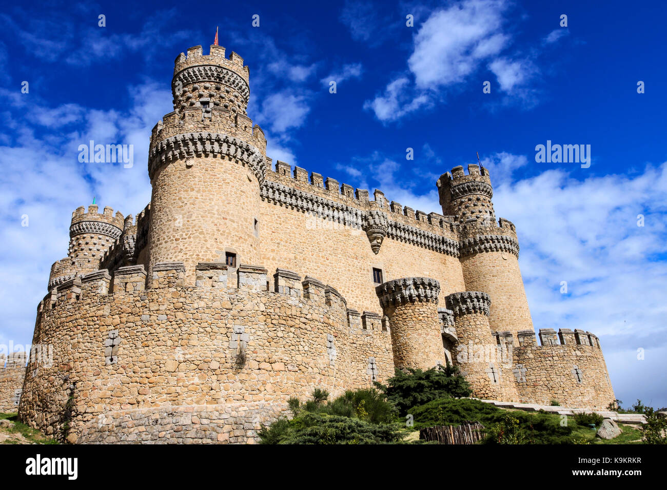 Schloss von Manzanares el Real, Madrid, Spanien. Stockfoto