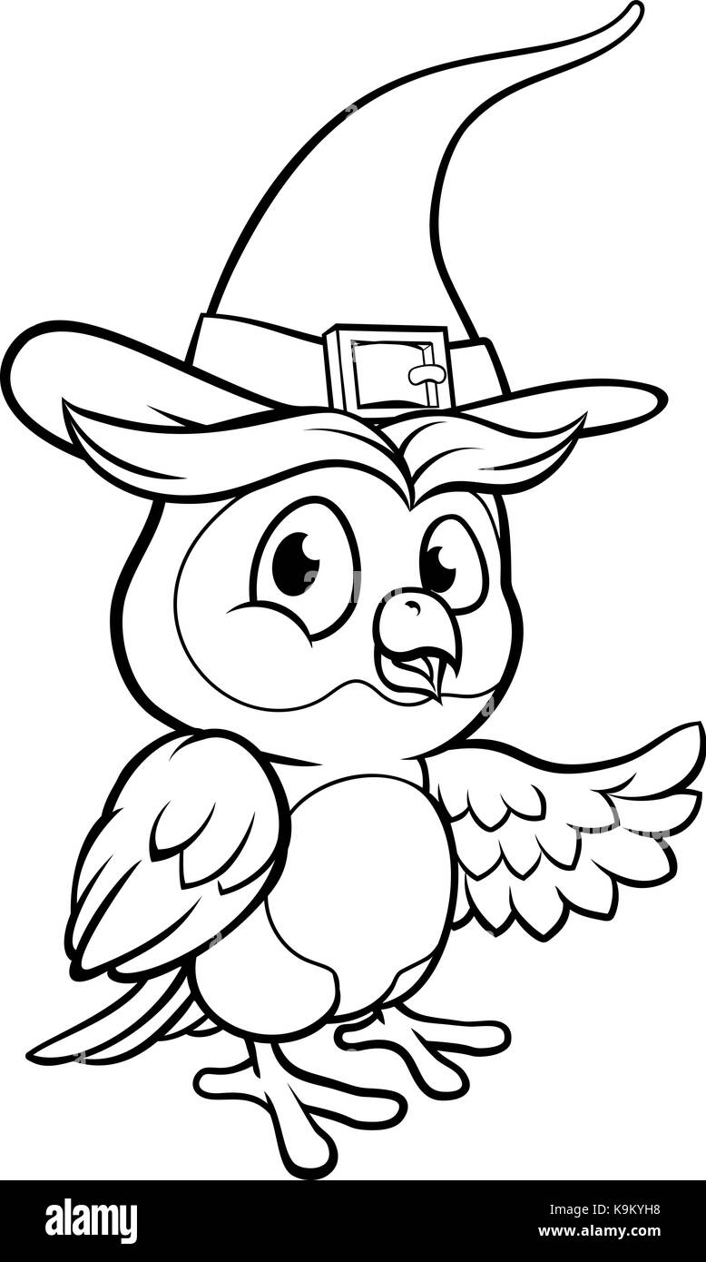 Cartoon Owl Charakter Stock Vektor