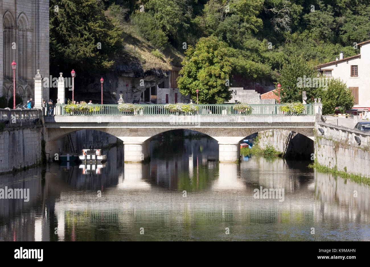 Der Dronne in Brantome in der Dordogne. Stockfoto