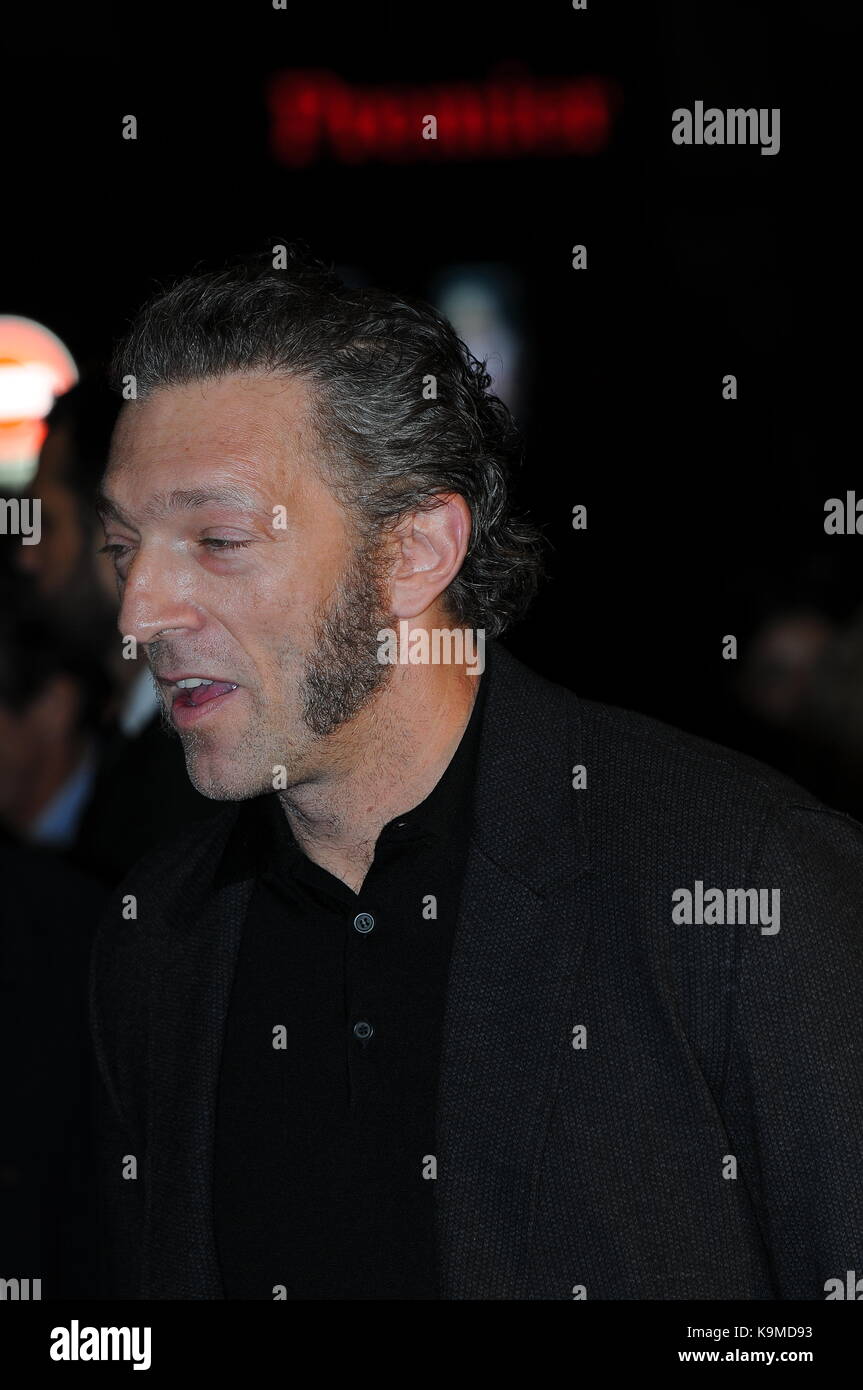 September 18th, 2017 - Paris Vincent Cassel und Darsteller der "Gauguin, Voyage de Tahiti' Film Premiere bei Gaumont Oper in Paris teilnehmen. Stockfoto