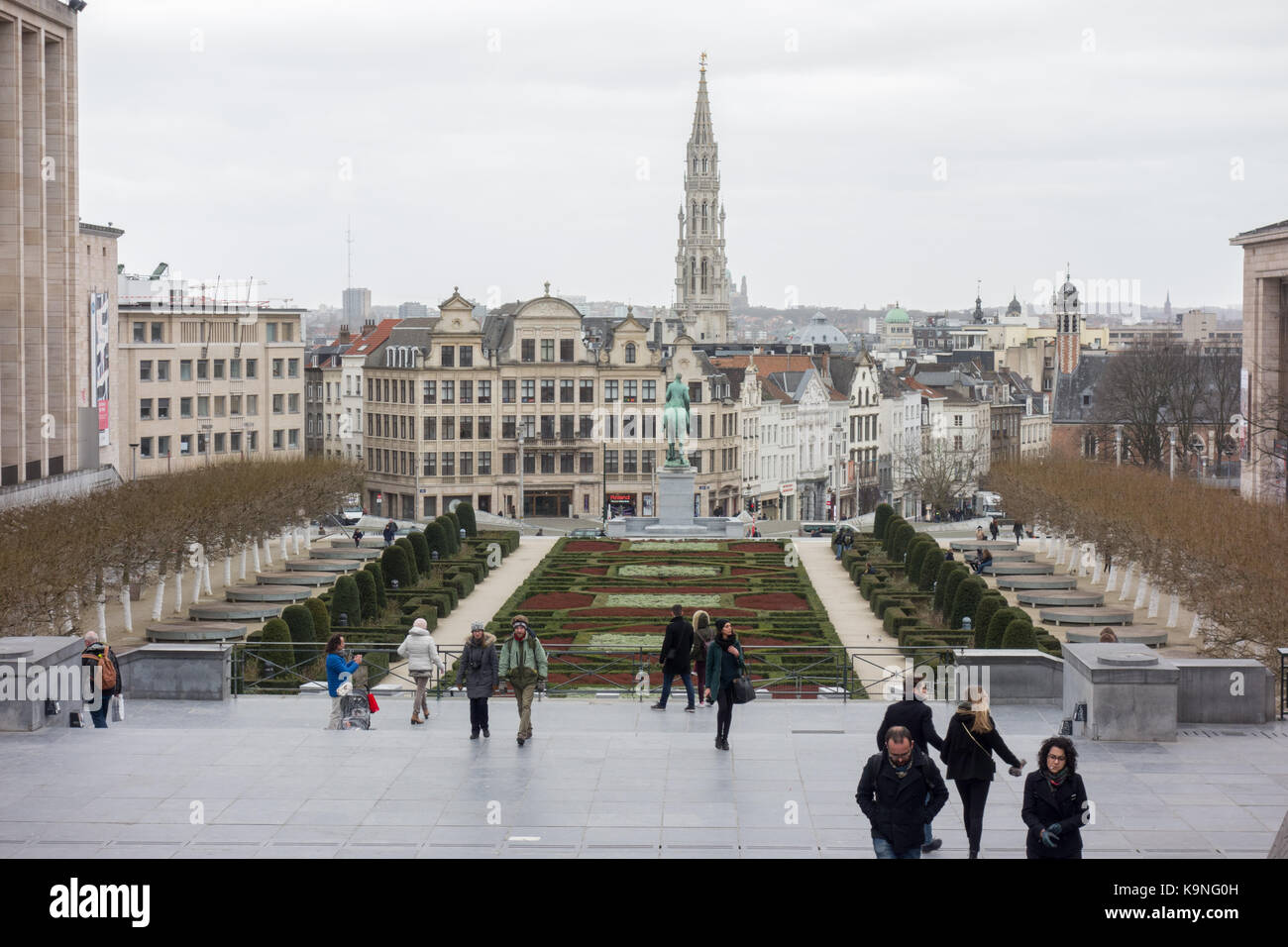 Berg/Hügel des arts Brussels City Centre Stockfoto