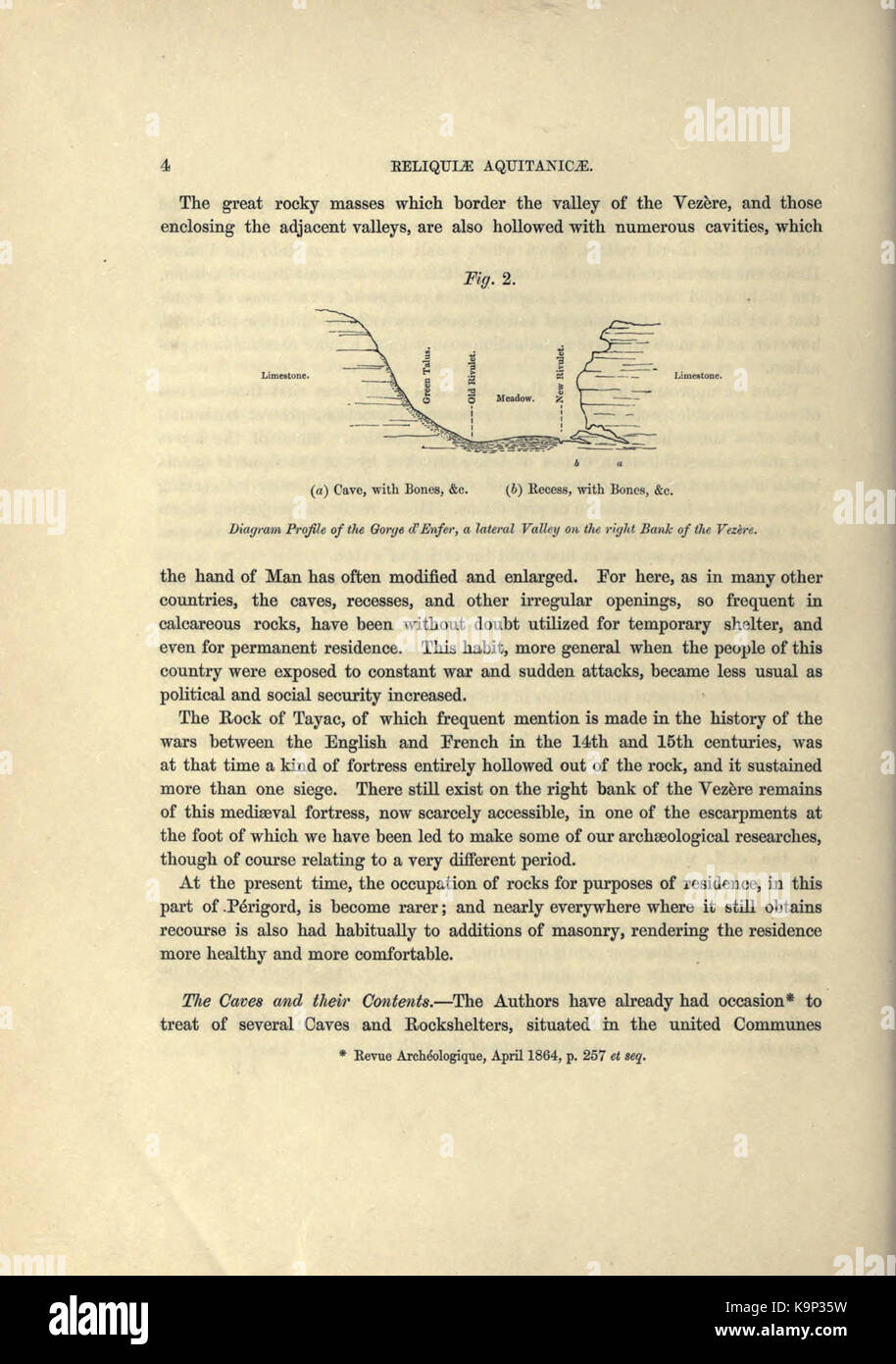 Reliquiae aquitanicae (Seite 4) BHL 20495236 Stockfoto