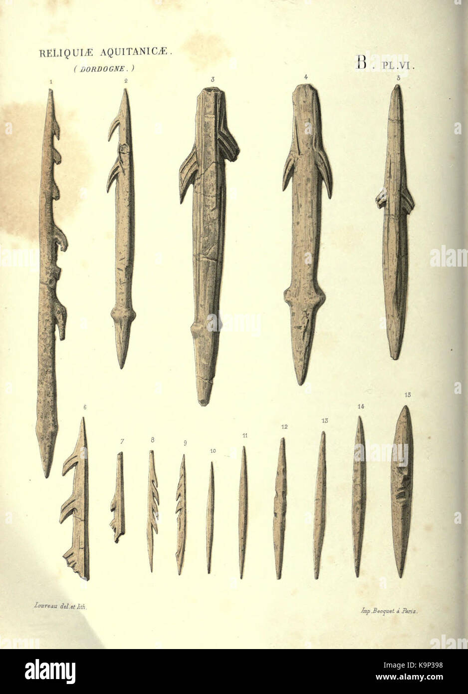 Reliquiae aquitanicae BHL 20495655 Stockfoto