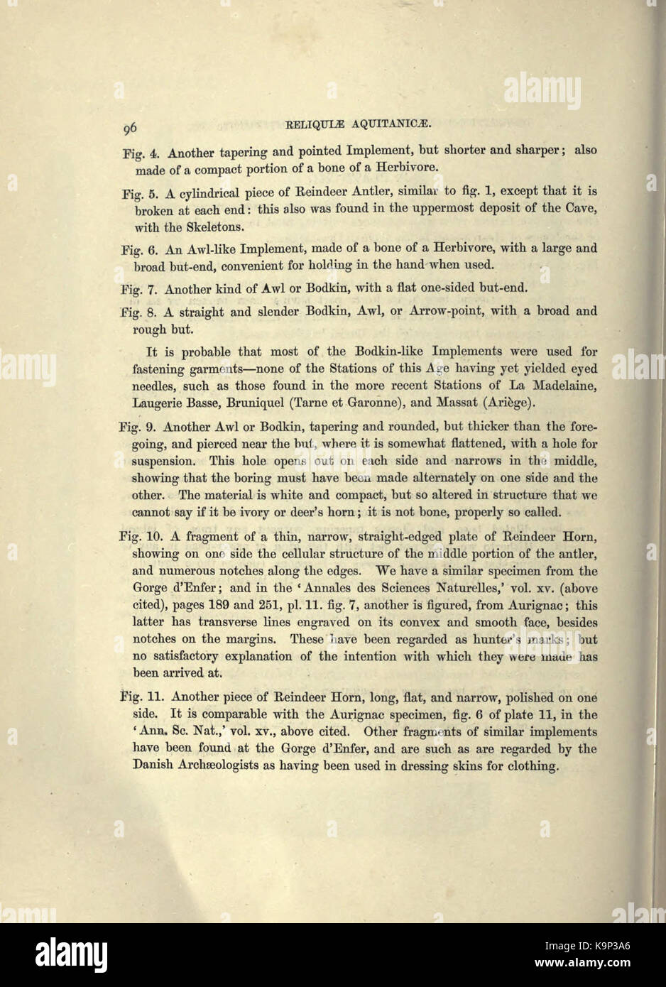 Reliquiae aquitanicae (Seite 96) BHL 20495743 Stockfoto