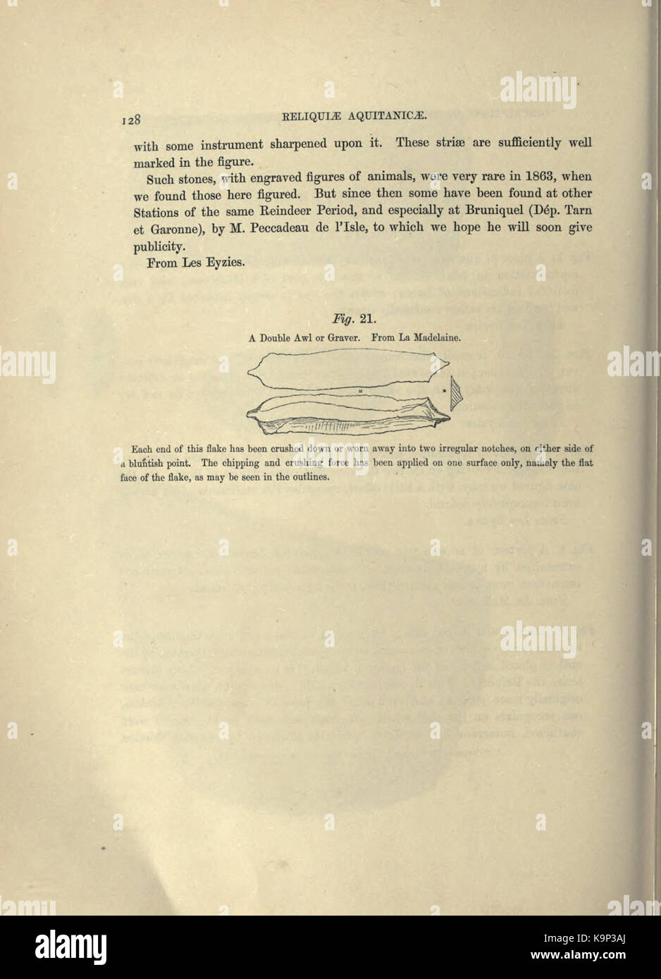 Reliquiae aquitanicae (Seite 128) BHL 20495805 Stockfoto