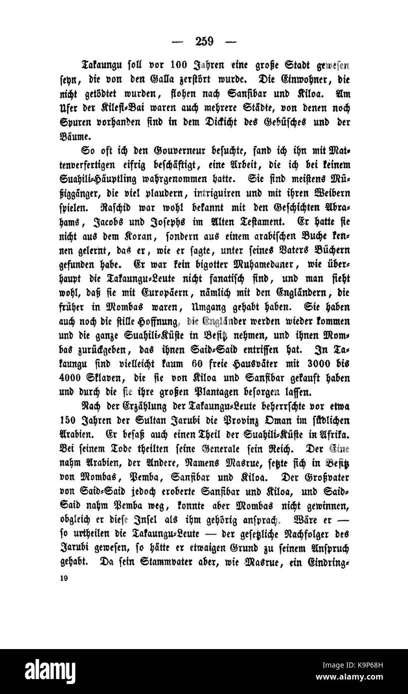 Reisen in Ostafrika (Krapf) 1 259 Stockfoto