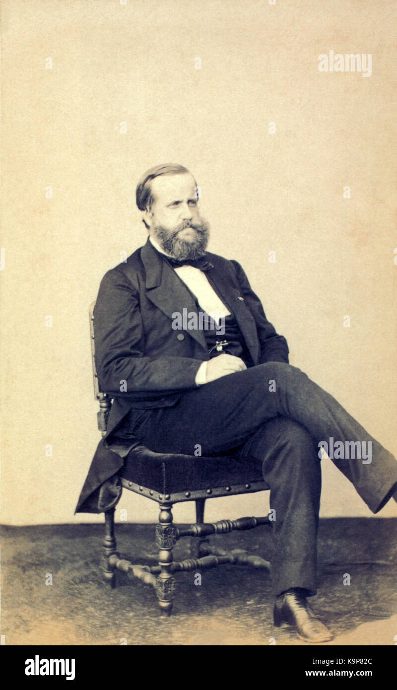Pedro II 1865 01. Stockfoto