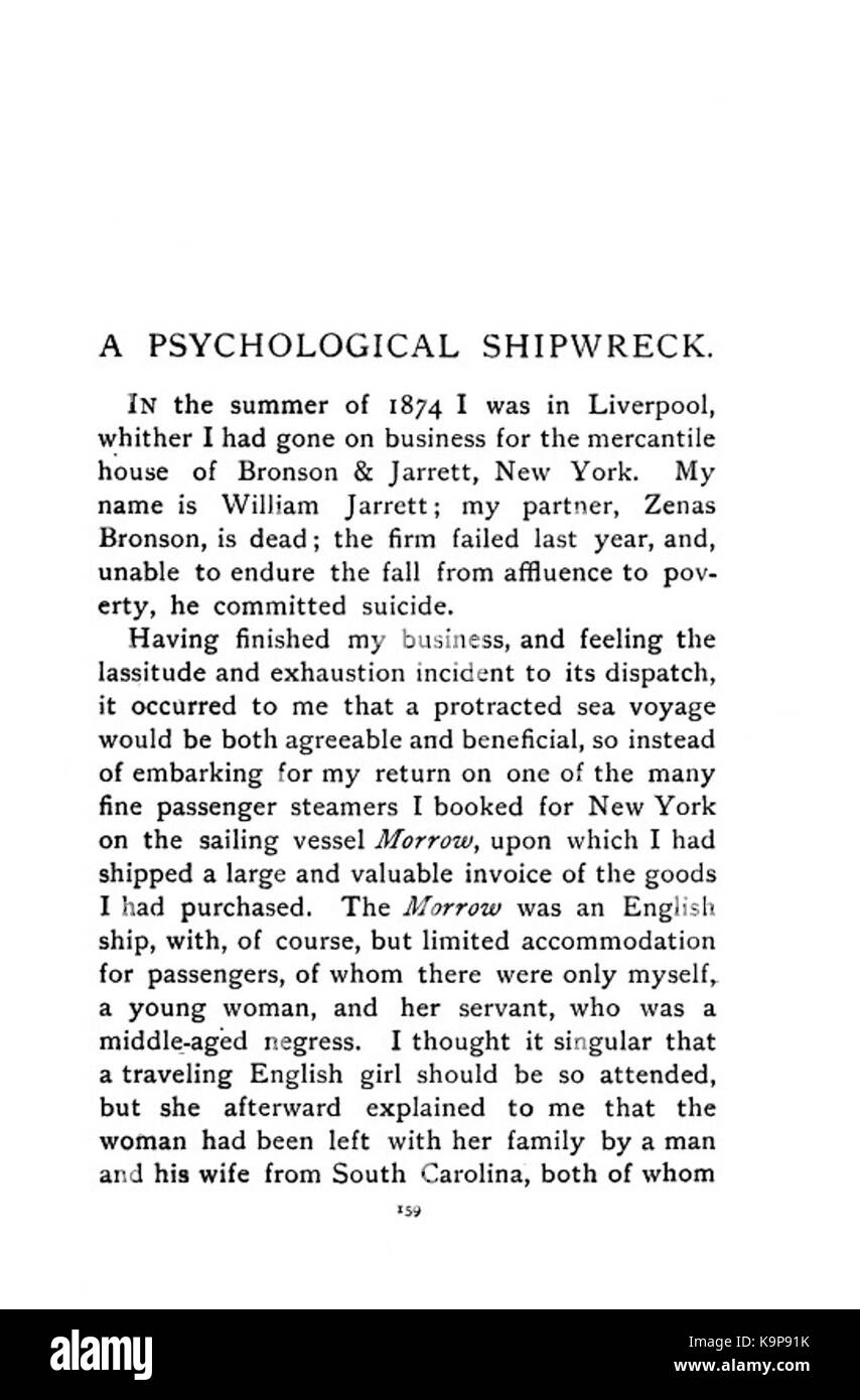Psychologische Schiffbruch, 1893 Stockfoto