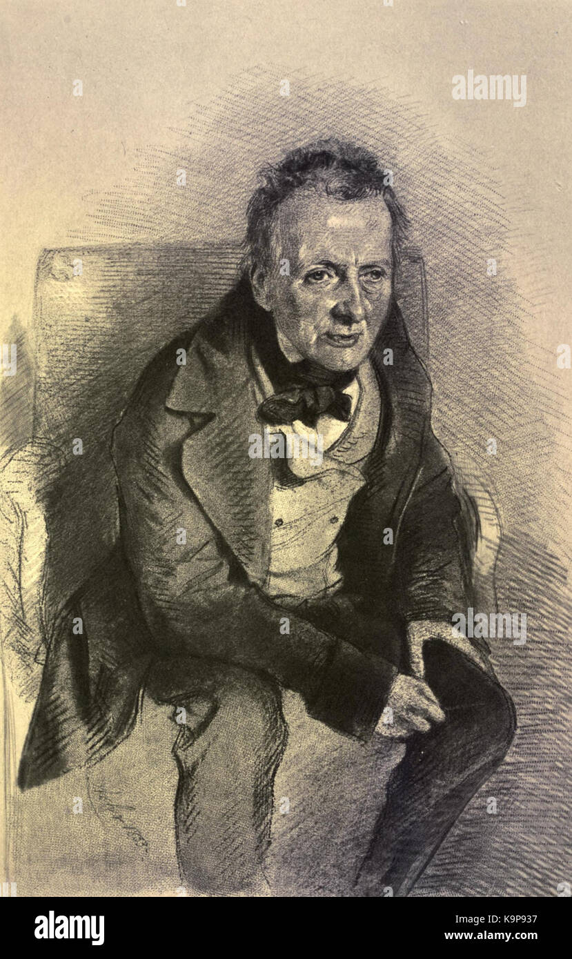 Portrait von Thomas de Quincey Stockfoto