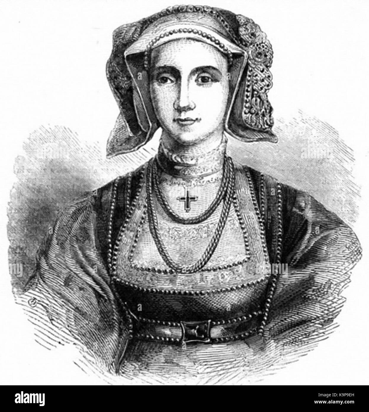 P 246 Anna von Kleve. Von der ursprünglichen Portrait von Holbein Stockfotografie Alamy