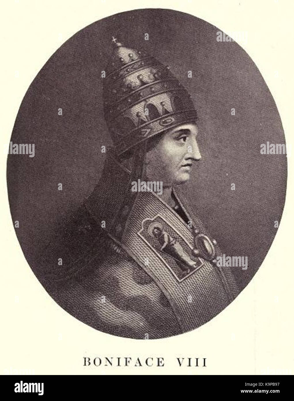 Papst Bonifatius VIII. Stockfoto