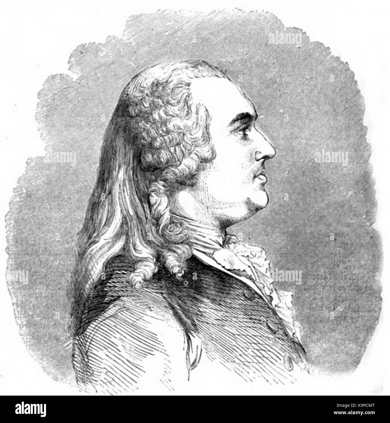 P210 M. TURGOT. Von einem authentischen Porträt Stockfoto