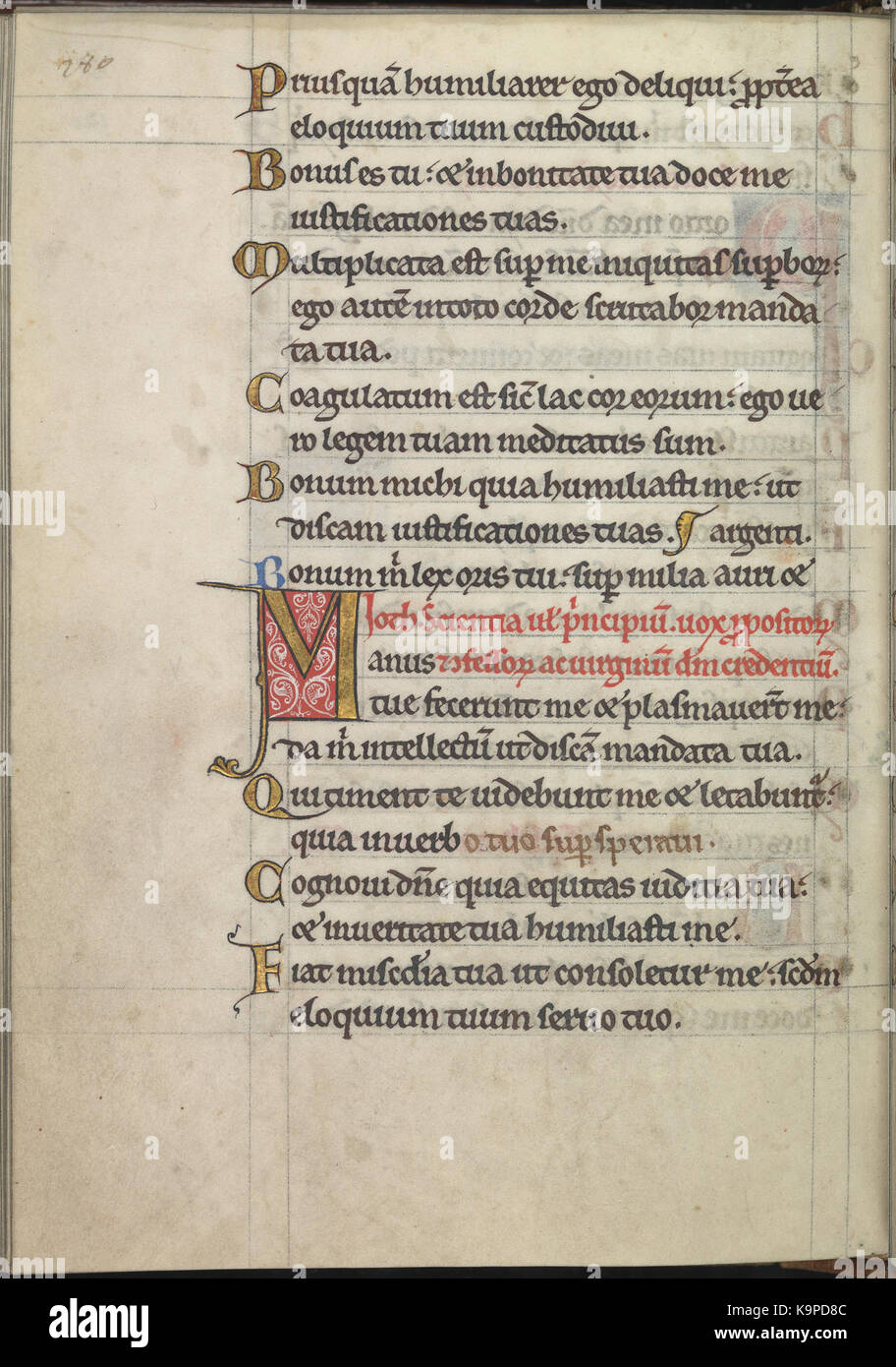 Psalter von Eleonore von Aquitanien (Ca. 1185) KB 76 F13, Folsäure 140 v Stockfoto