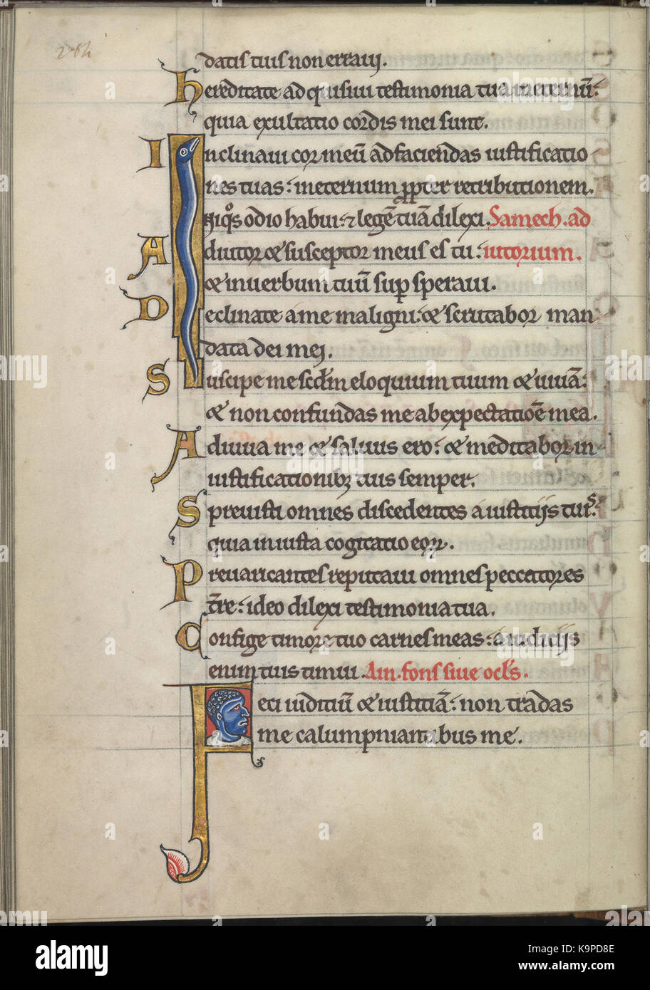 Psalter von Eleonore von Aquitanien (Ca. 1185) KB 76 F13, Folsäure 142 v Stockfoto