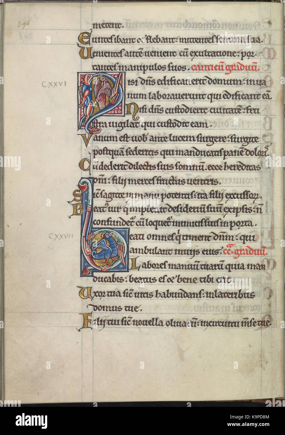 Psalter von Eleonore von Aquitanien (Ca. 1185) KB 76 F13, Folsäure 147 v Stockfoto
