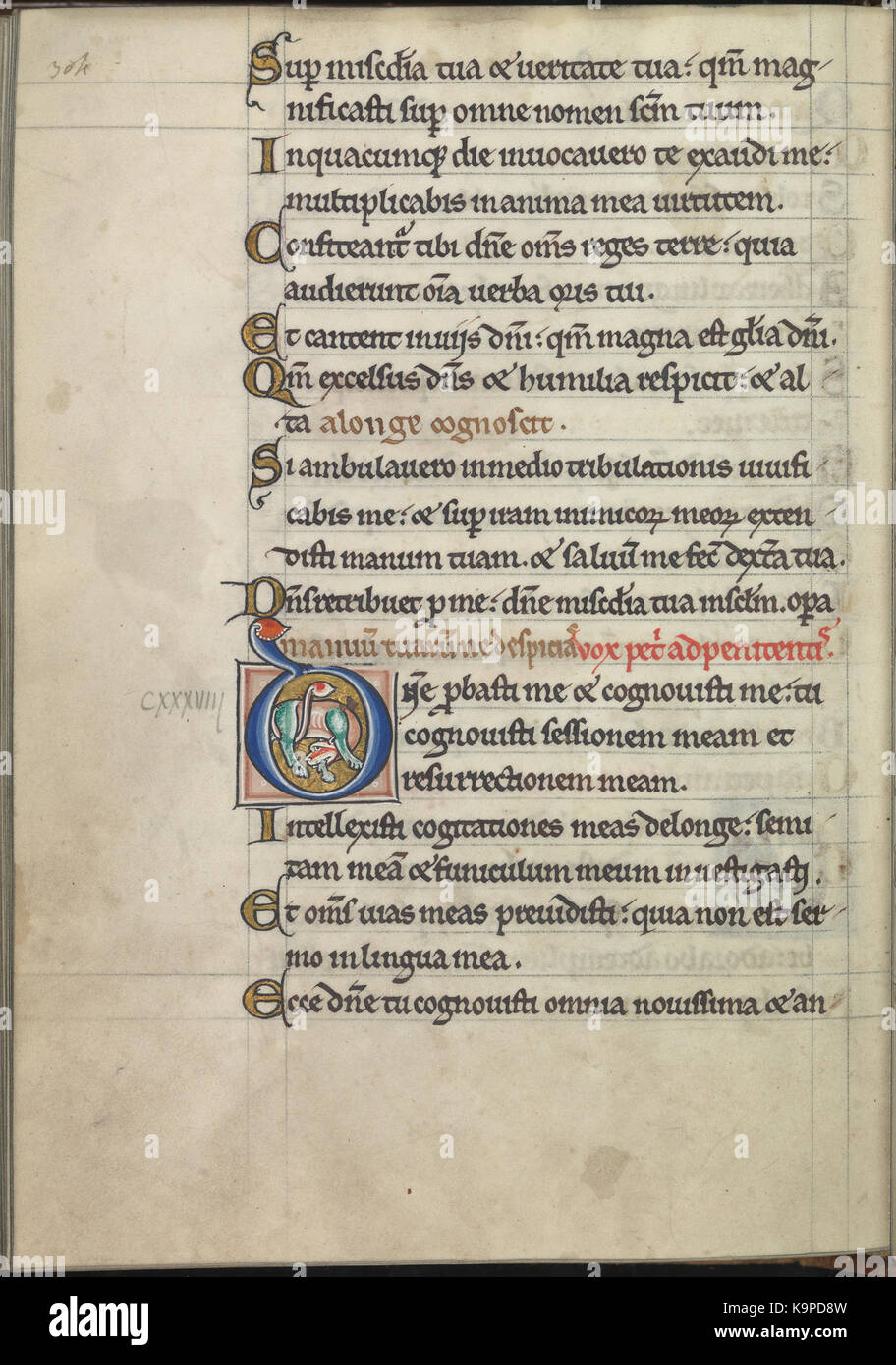 Psalter von Eleonore von Aquitanien (Ca. 1185) KB 76 F13, Folsäure 152 v Stockfoto