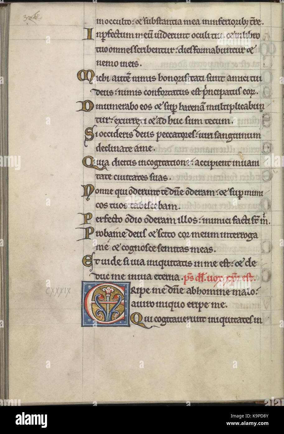 Psalter von Eleonore von Aquitanien (Ca. 1185) KB 76 F13, Folsäure 153 v Stockfoto