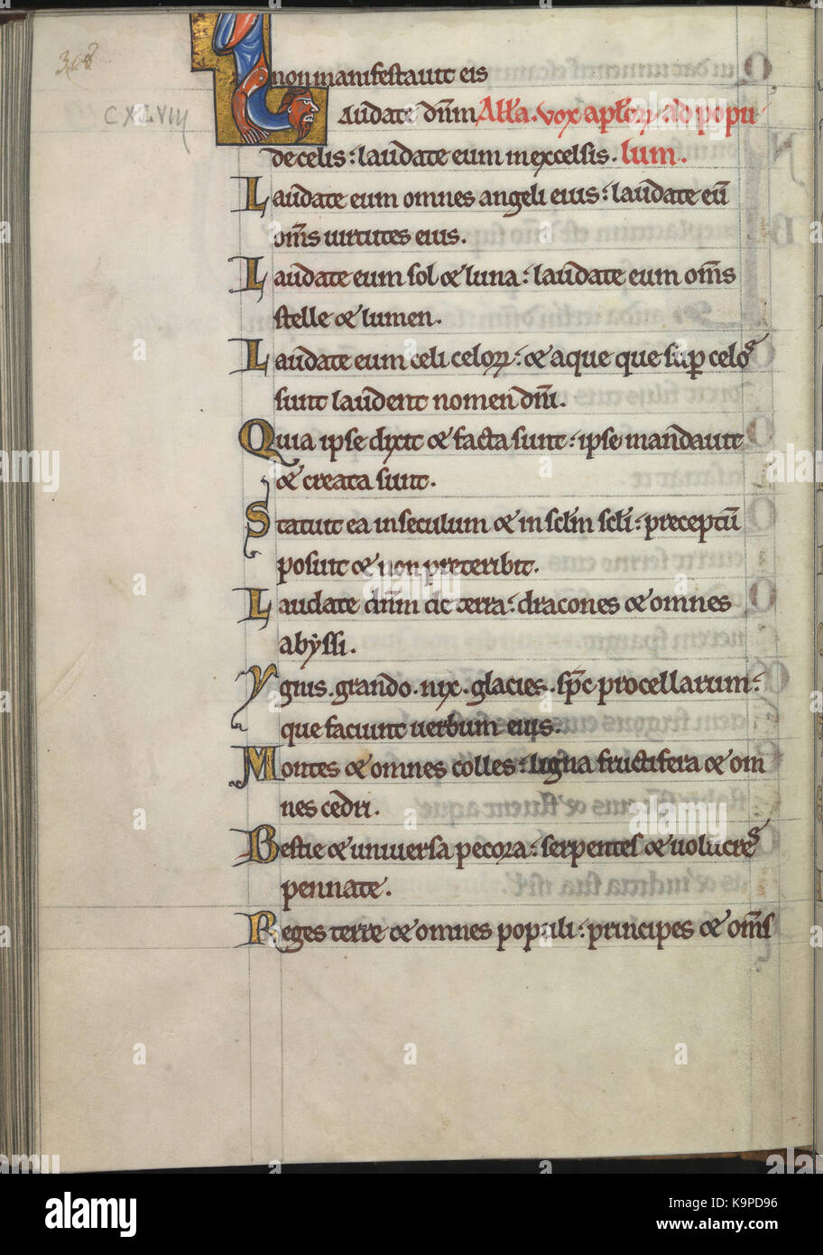 Psalter von Eleonore von Aquitanien (Ca. 1185) KB 76 F13, Folsäure 159 v Stockfoto