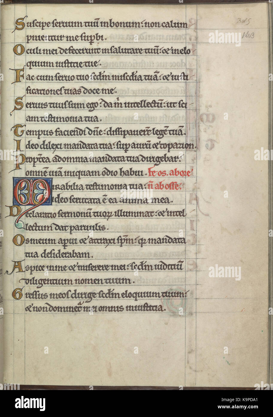 Psalter von Eleonore von Aquitanien (Ca. 1185) KB 76 F13, Folsäure 143 r Stockfoto