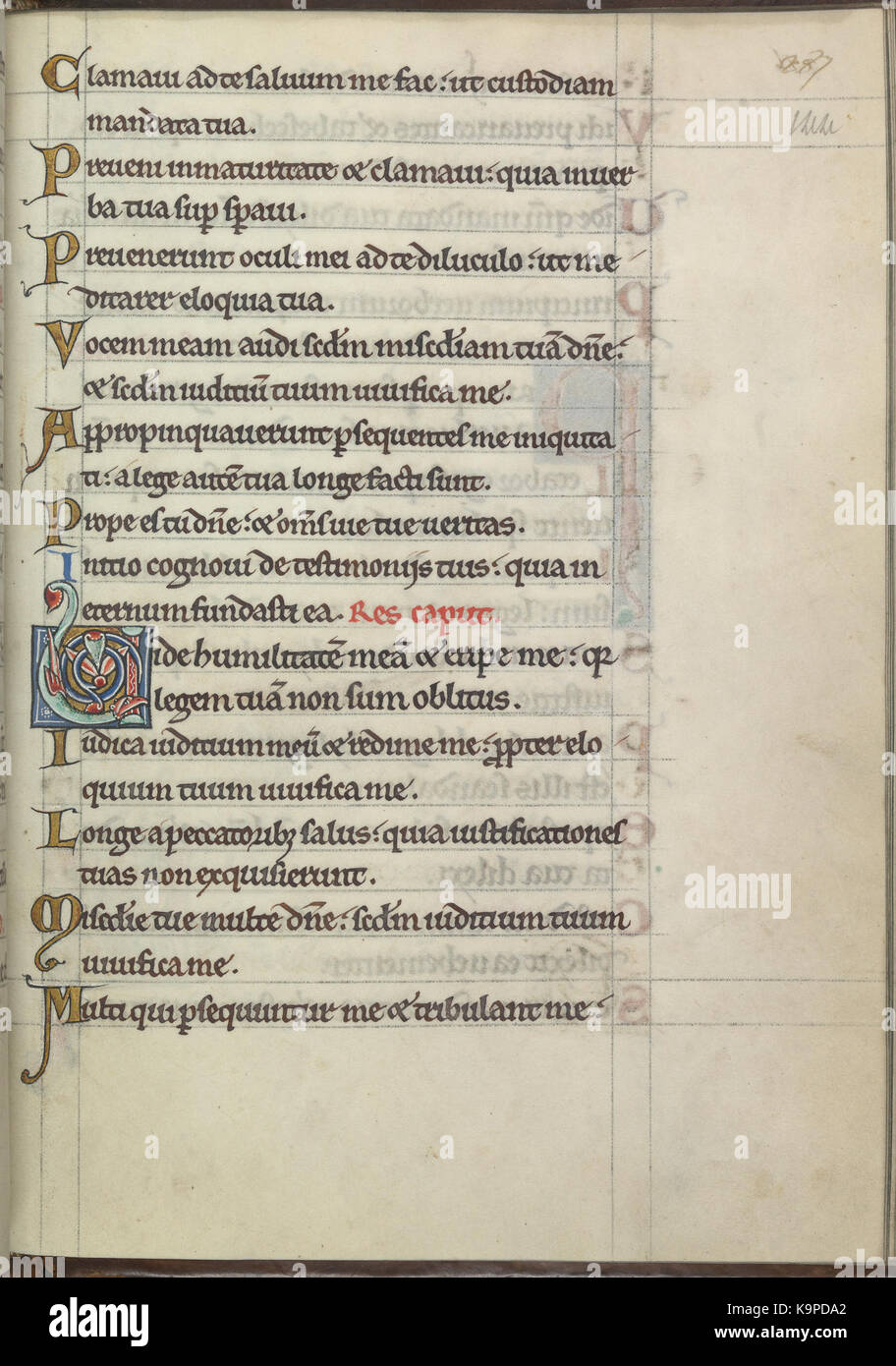 Psalter von Eleonore von Aquitanien (Ca. 1185) KB 76 F13, Folsäure 144 r Stockfoto