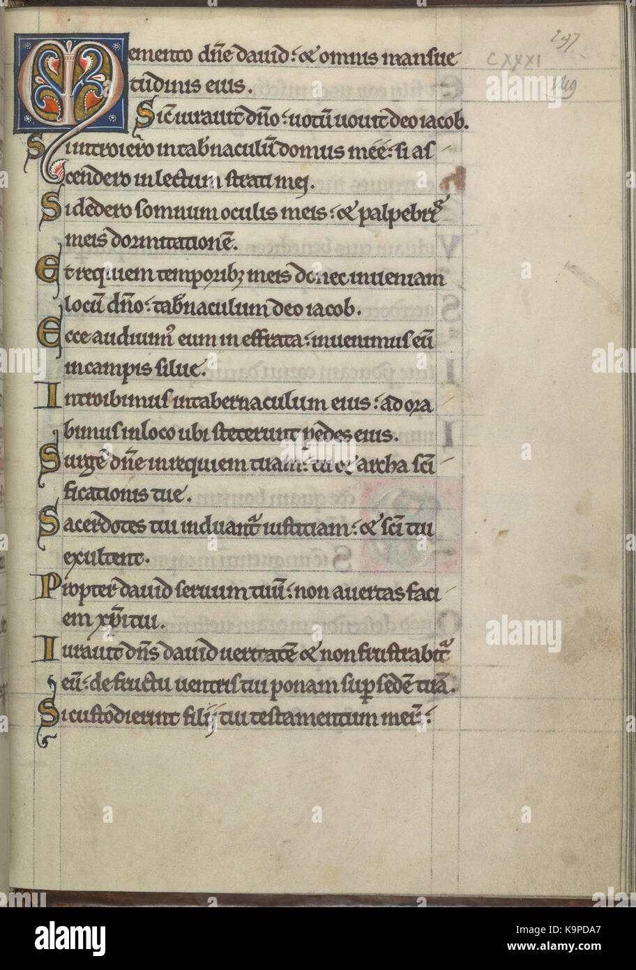 Psalter von Eleonore von Aquitanien (Ca. 1185) KB 76 F13, Folsäure 149 r Stockfoto