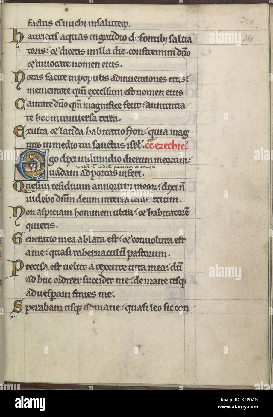 Psalter von Eleonore von Aquitanien (Ca. 1185) KB 76 F13, Folsäure 161 r Stockfoto