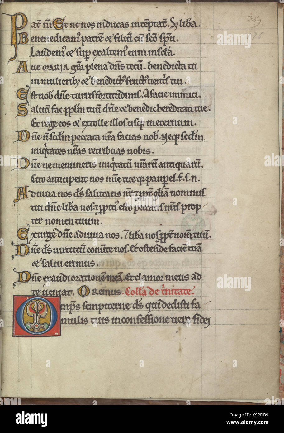 Psalter von Eleonore von Aquitanien (Ca. 1185) KB 76 F13, Folsäure 175 r Stockfoto