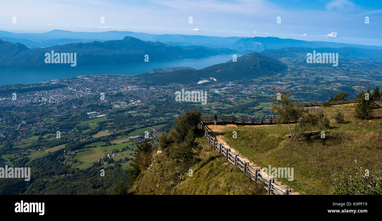 Der Höhepunkt der Grand Revard in den französischen Alpen Stockfoto