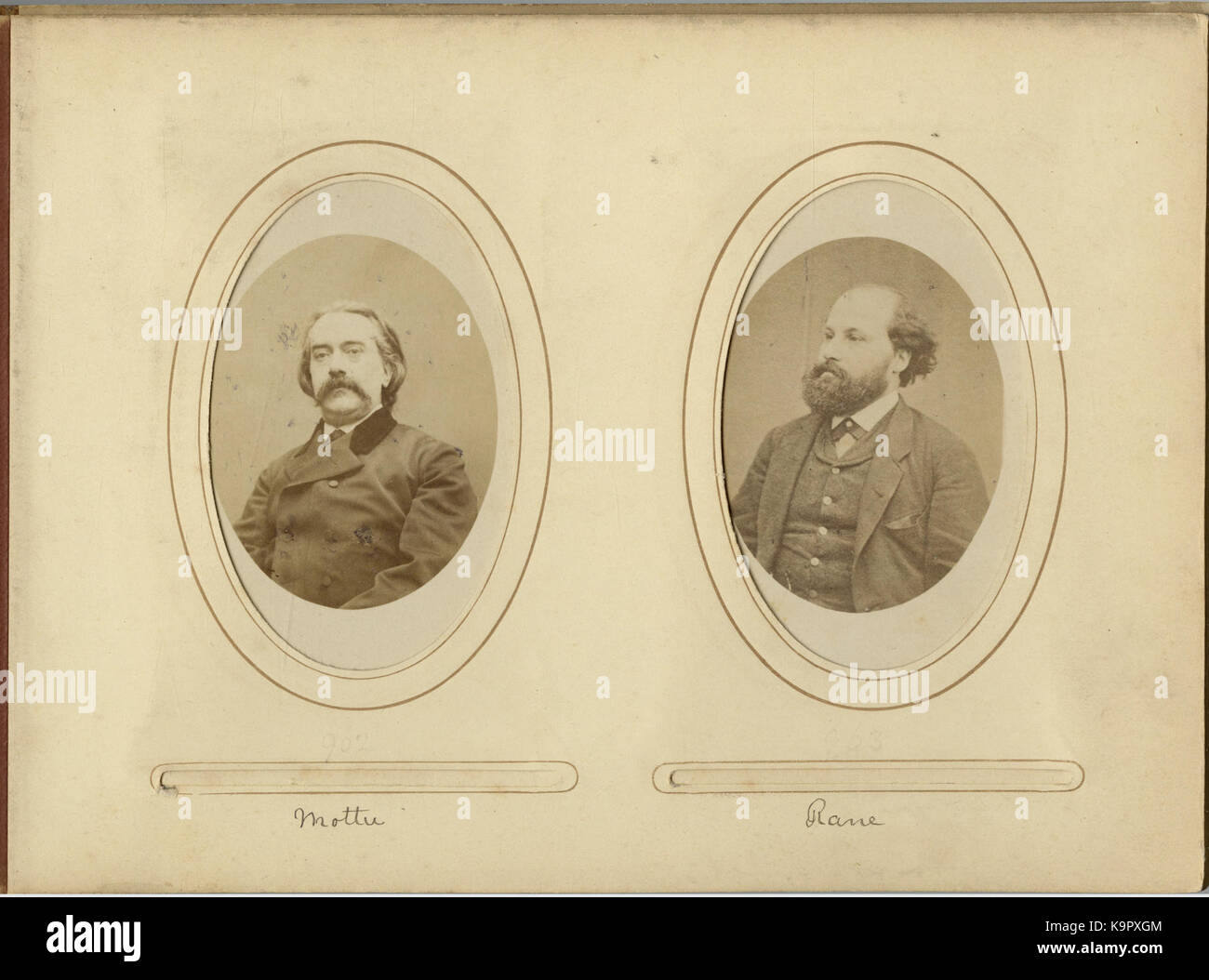 Porträts von Jules Alexandre Mottu und Arthur Ranc Stockfoto