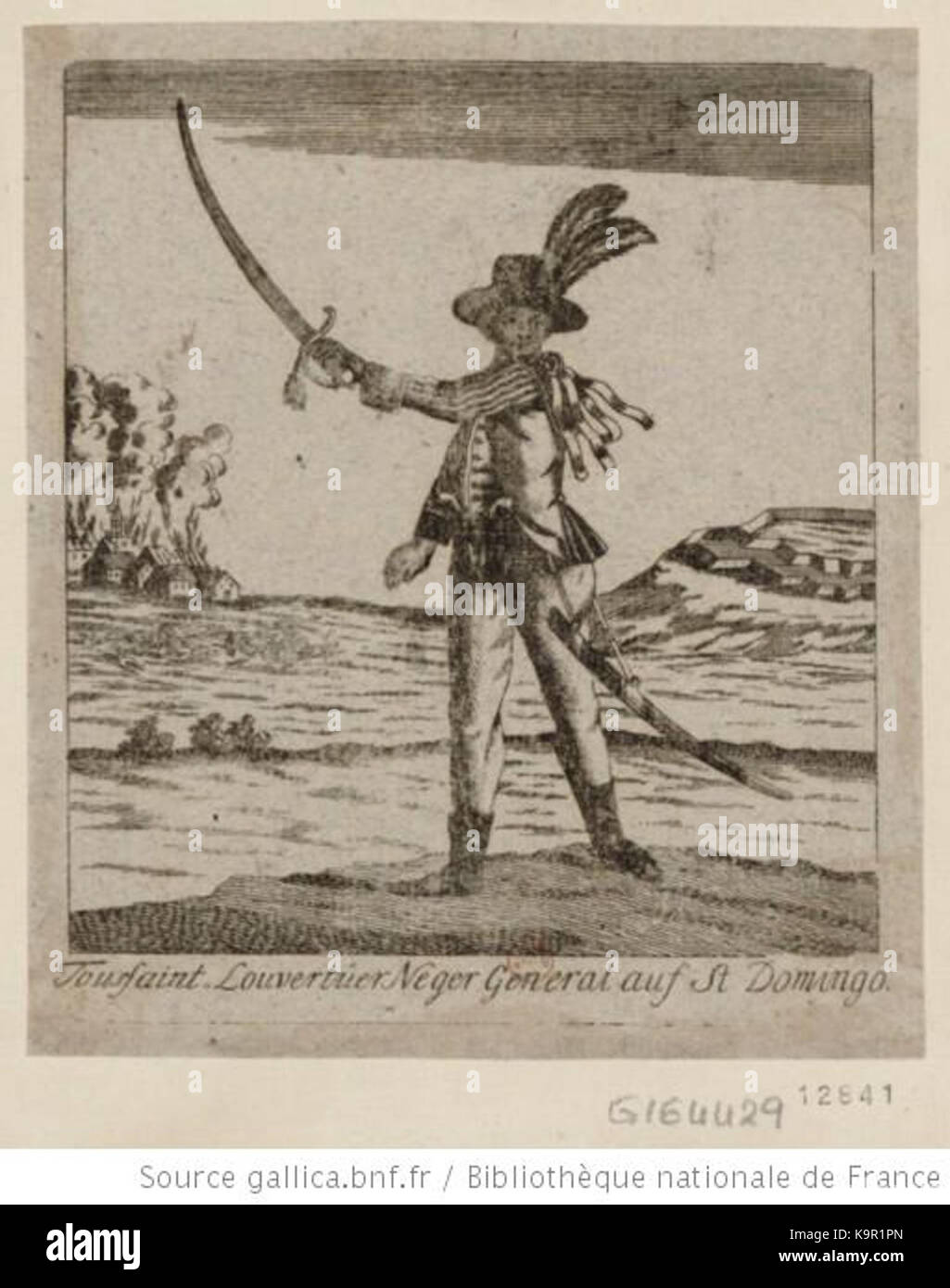 Portrait de Toussaint Louverture de pied Stockfoto