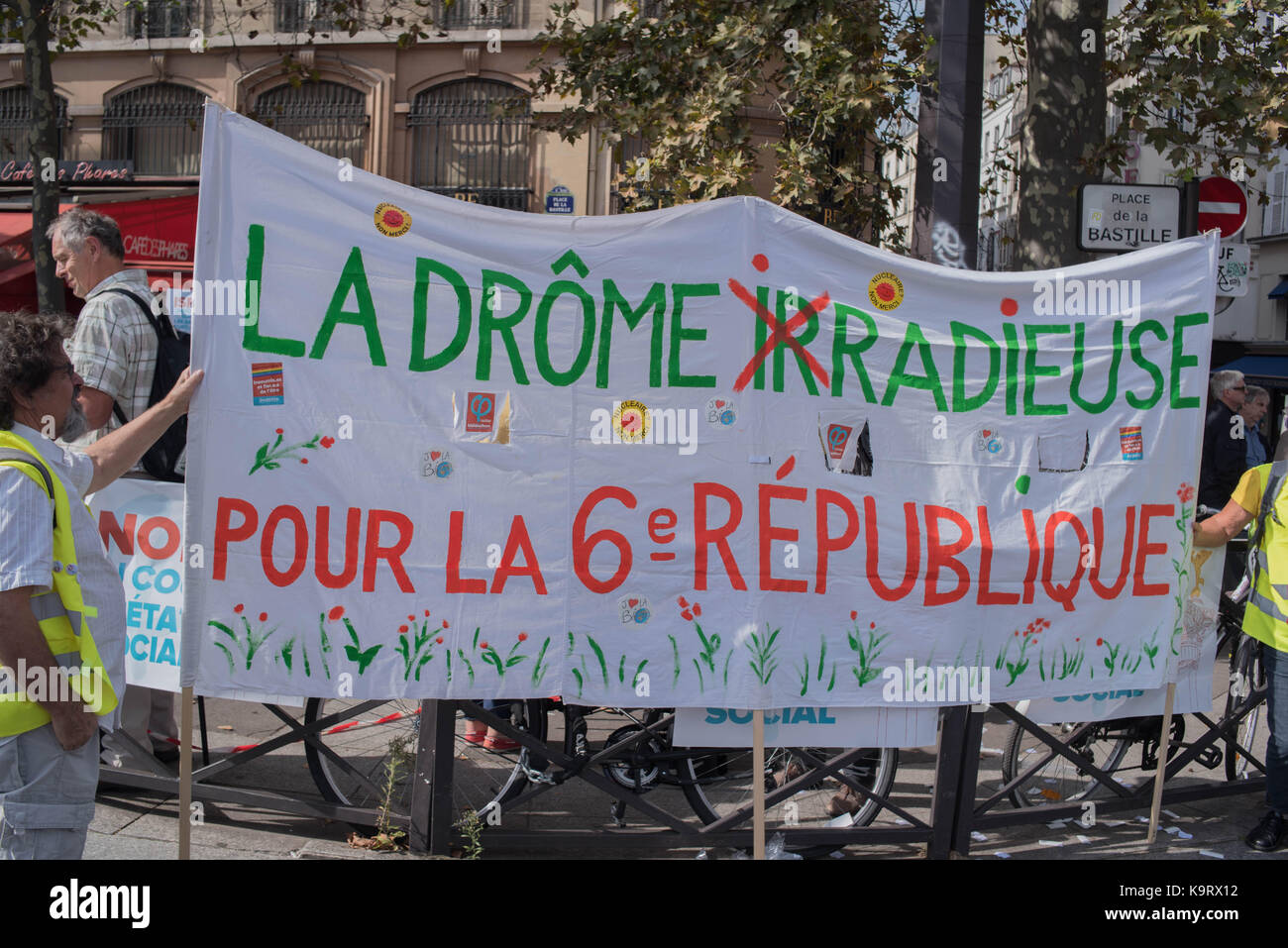 Paris : gegen den Sozialputsch Stockfoto