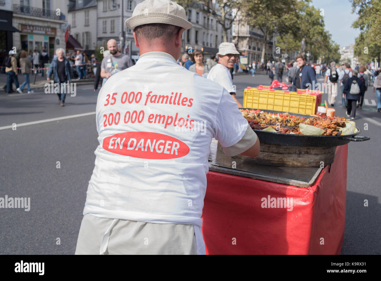 Paris : gegen den Sozialputsch Stockfoto
