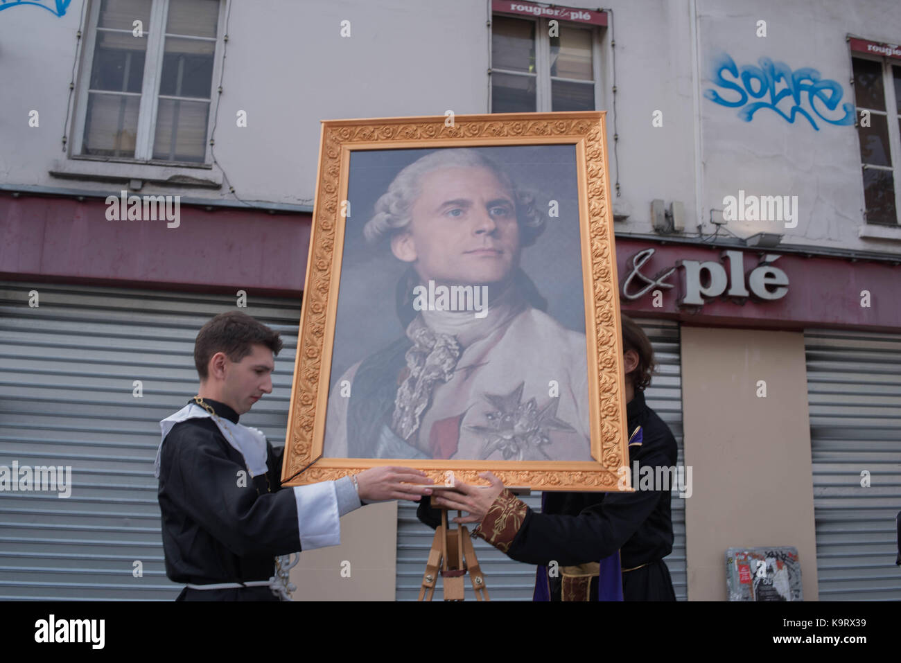 Paris : gegen den Sozialputsch Stockfoto