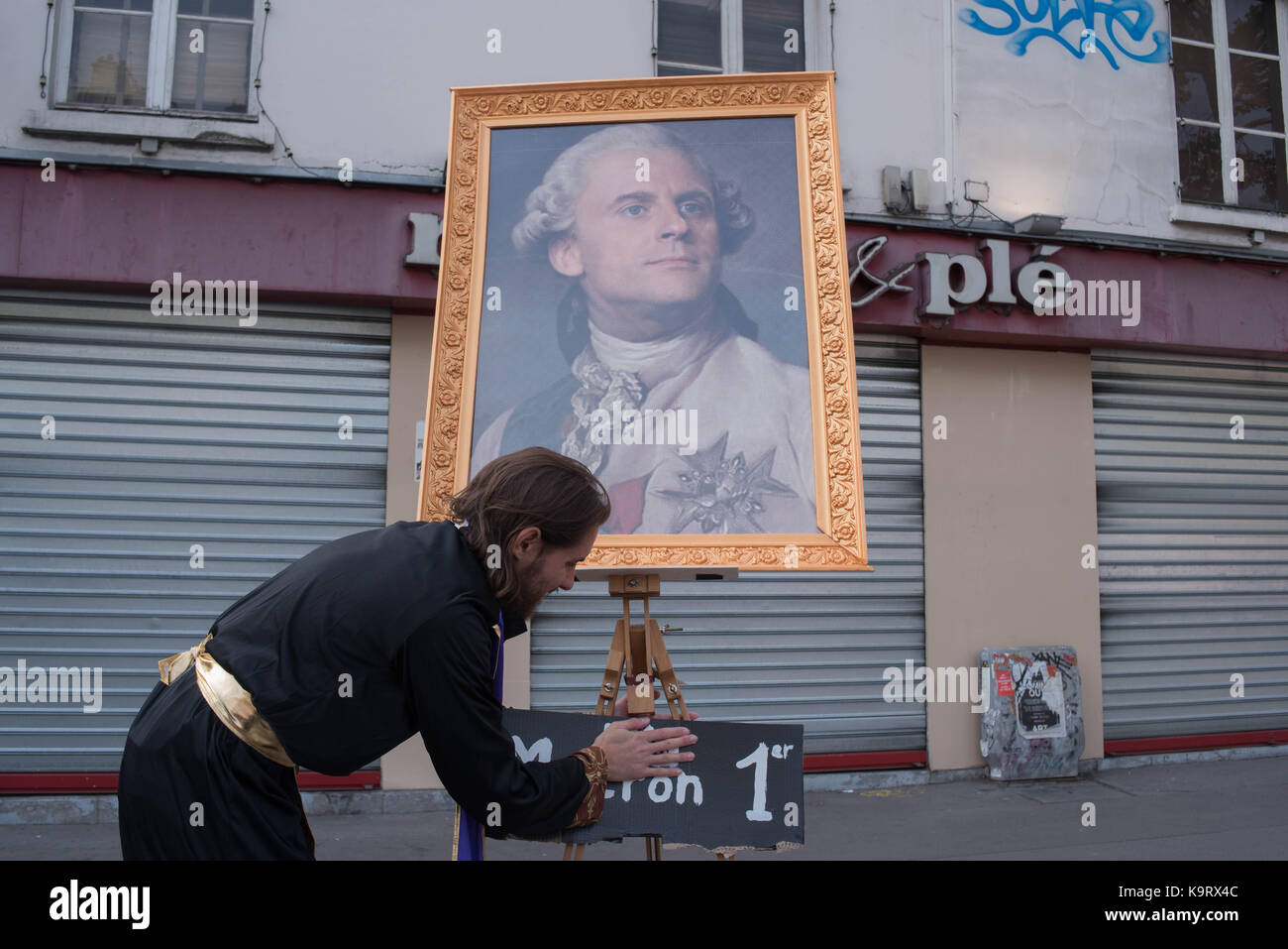Paris : gegen den Sozialputsch Stockfoto