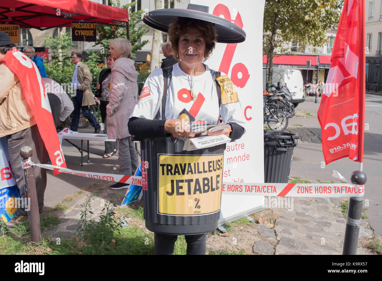 Paris : gegen den Sozialputsch Stockfoto