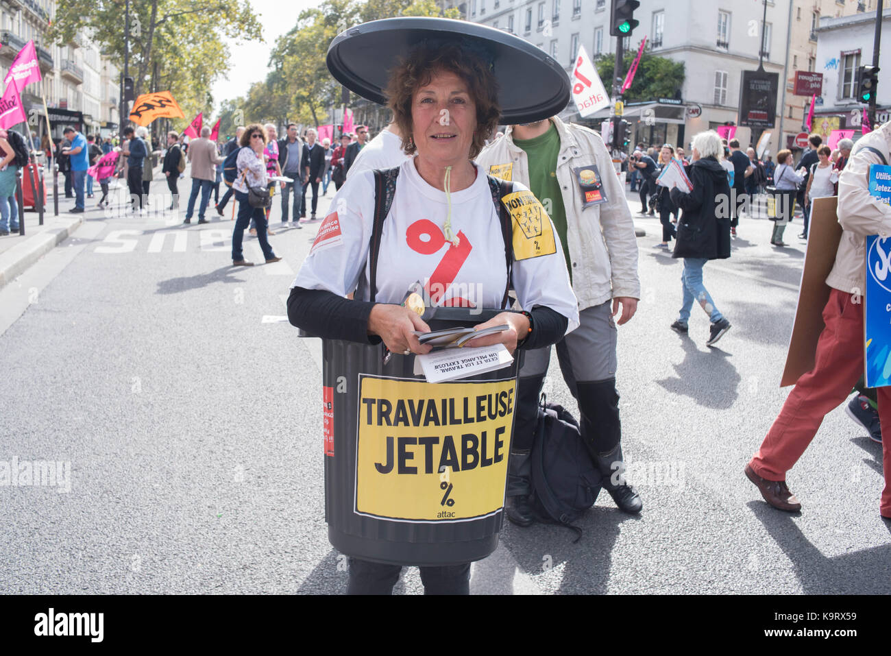 Paris : gegen den Sozialputsch Stockfoto