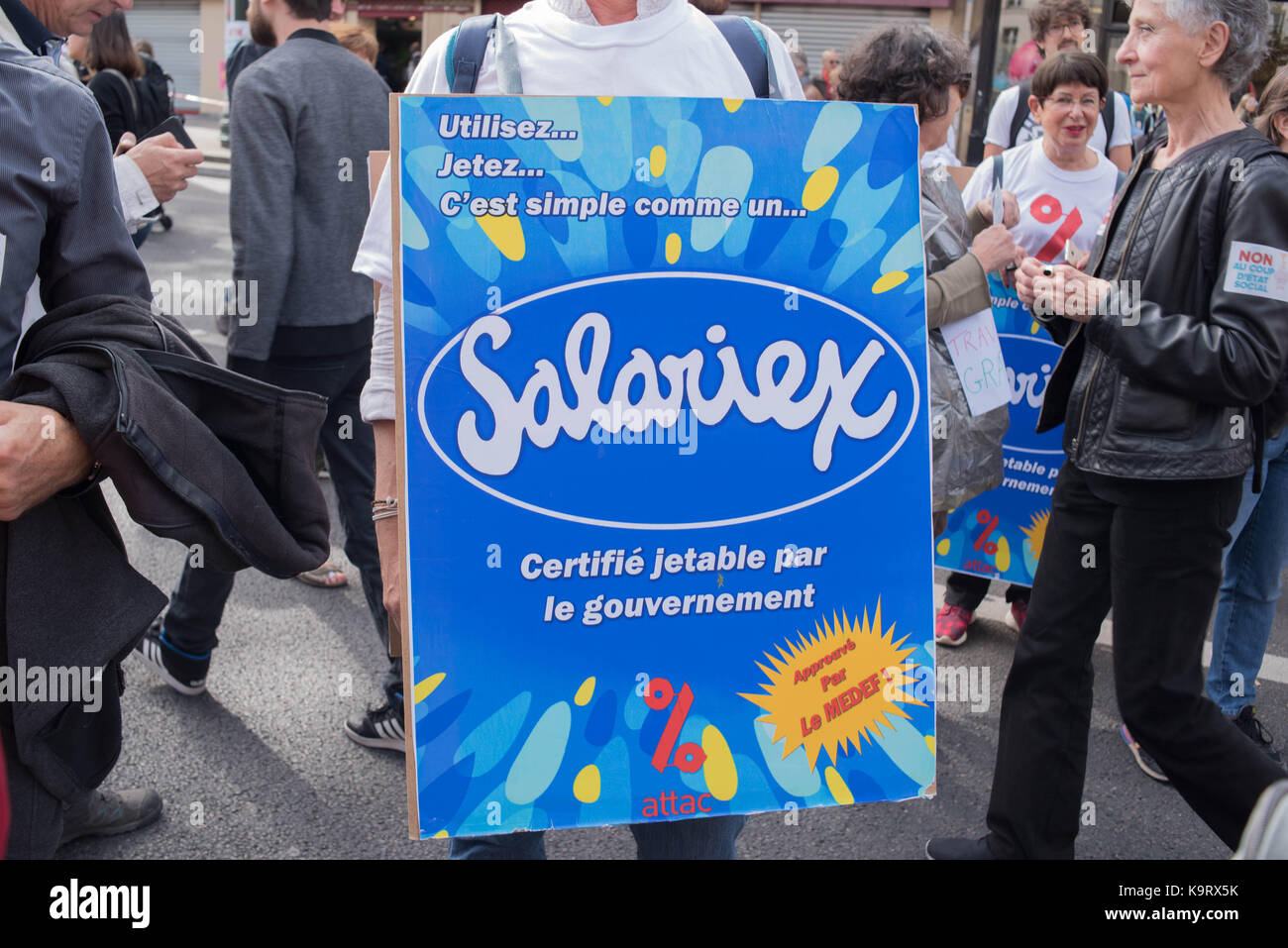 Paris : gegen den Sozialputsch Stockfoto