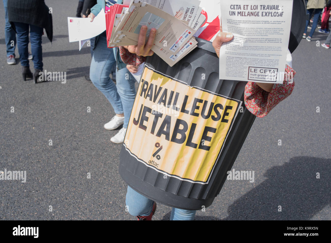 Paris : gegen den Sozialputsch Stockfoto