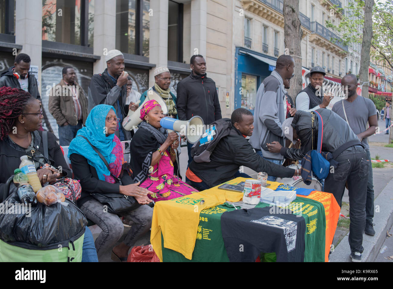 Paris : gegen den Sozialputsch Stockfoto