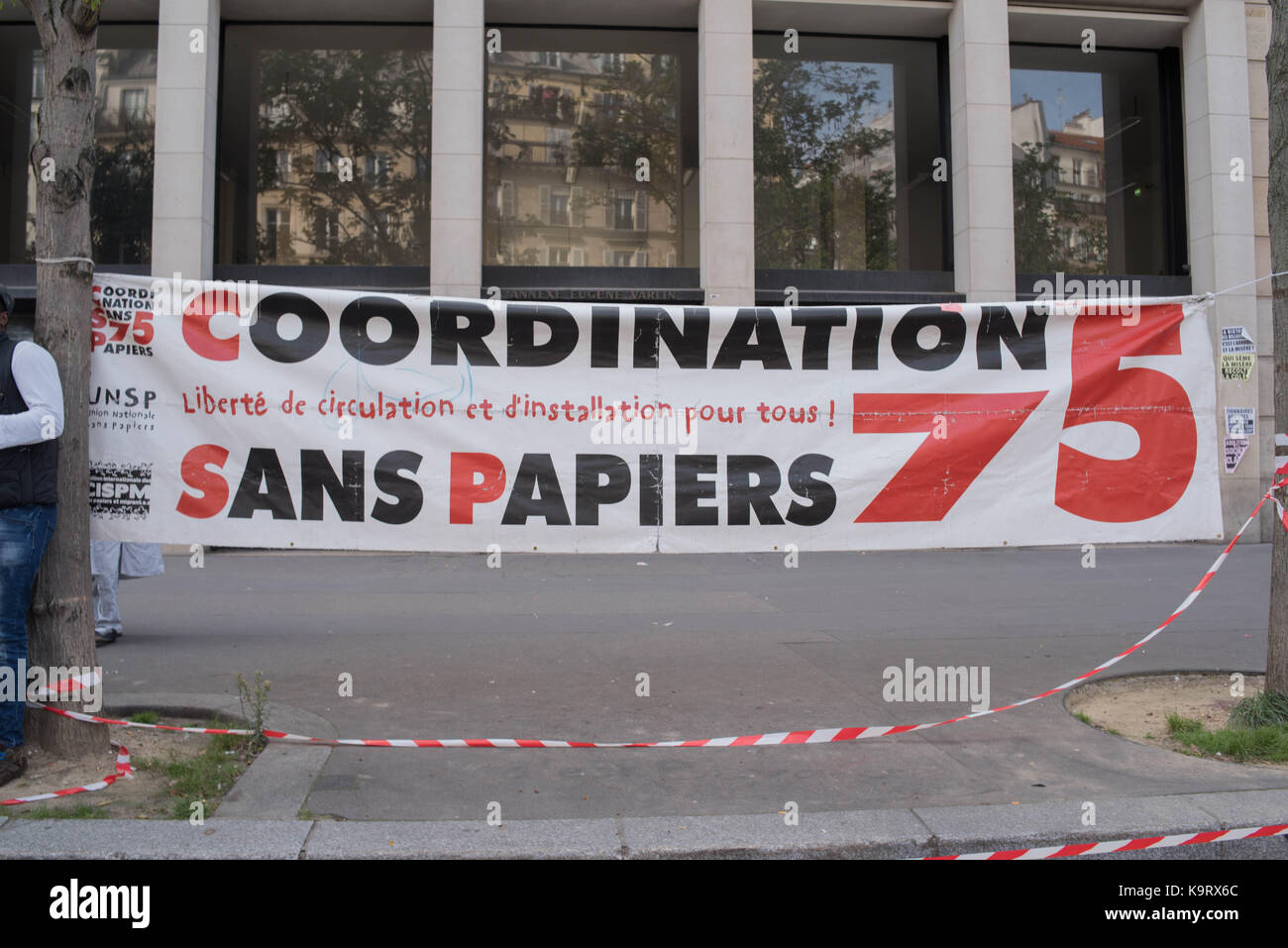 Paris : gegen den Sozialputsch Stockfoto