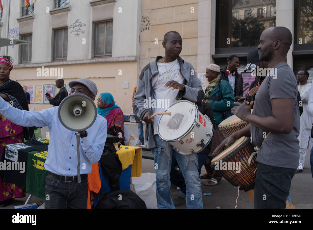 Paris : gegen den Sozialputsch Stockfoto