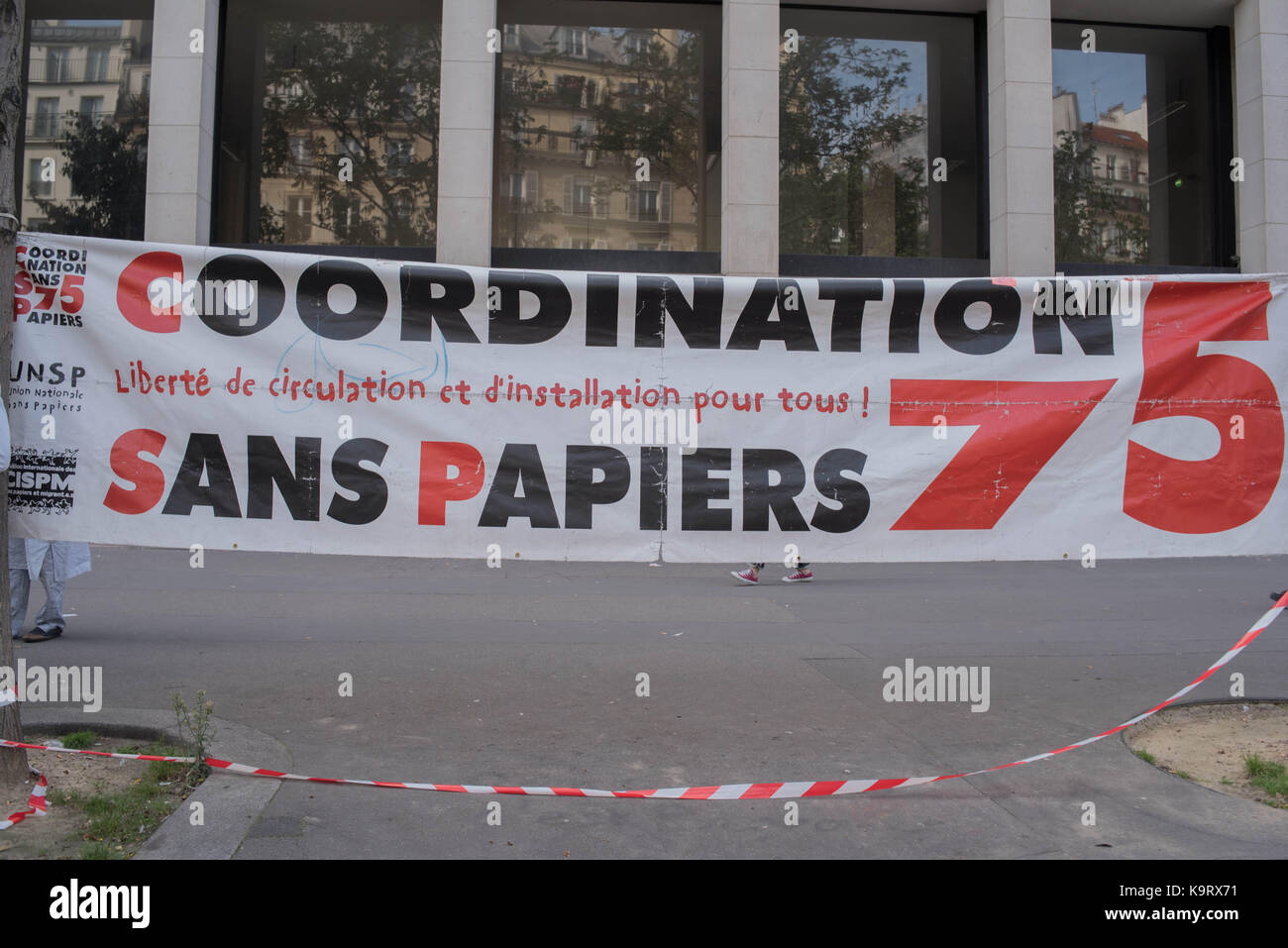 Paris : gegen den Sozialputsch Stockfoto