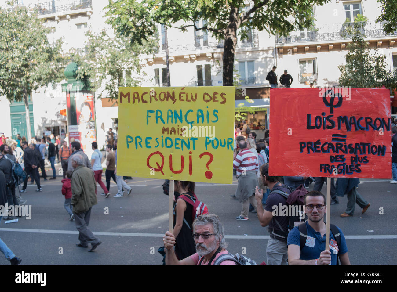 Paris : gegen den Sozialputsch Stockfoto