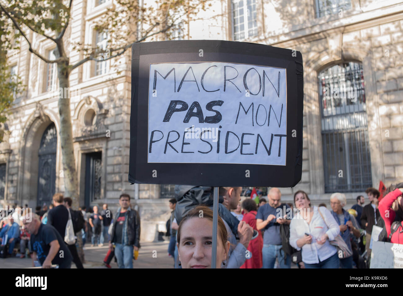 Paris : gegen den Sozialputsch Stockfoto