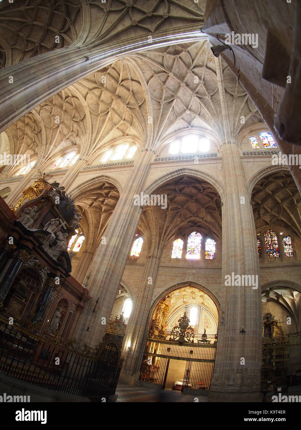 Die segovias Kathedrale Decke Stockfoto