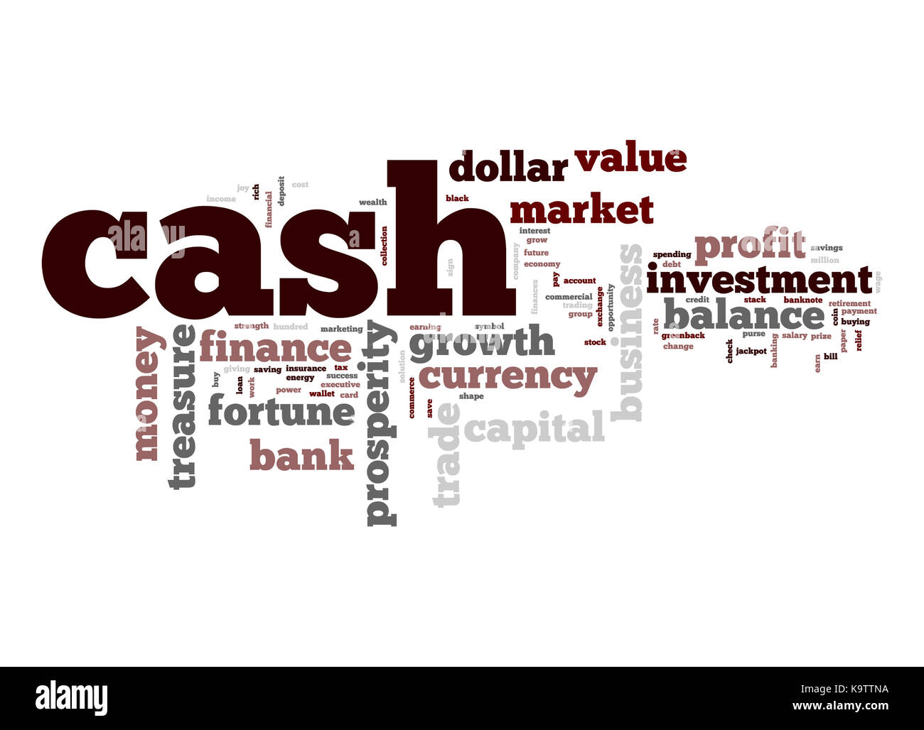 Cash Wort cloud Stockfoto