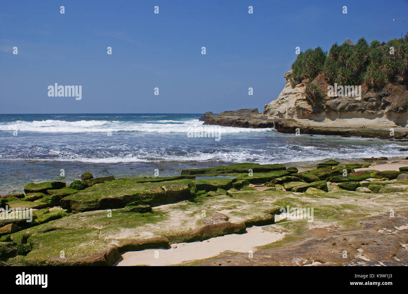 Klayar Strand, Pacitan, Ostjava, Indonesien Stockfoto