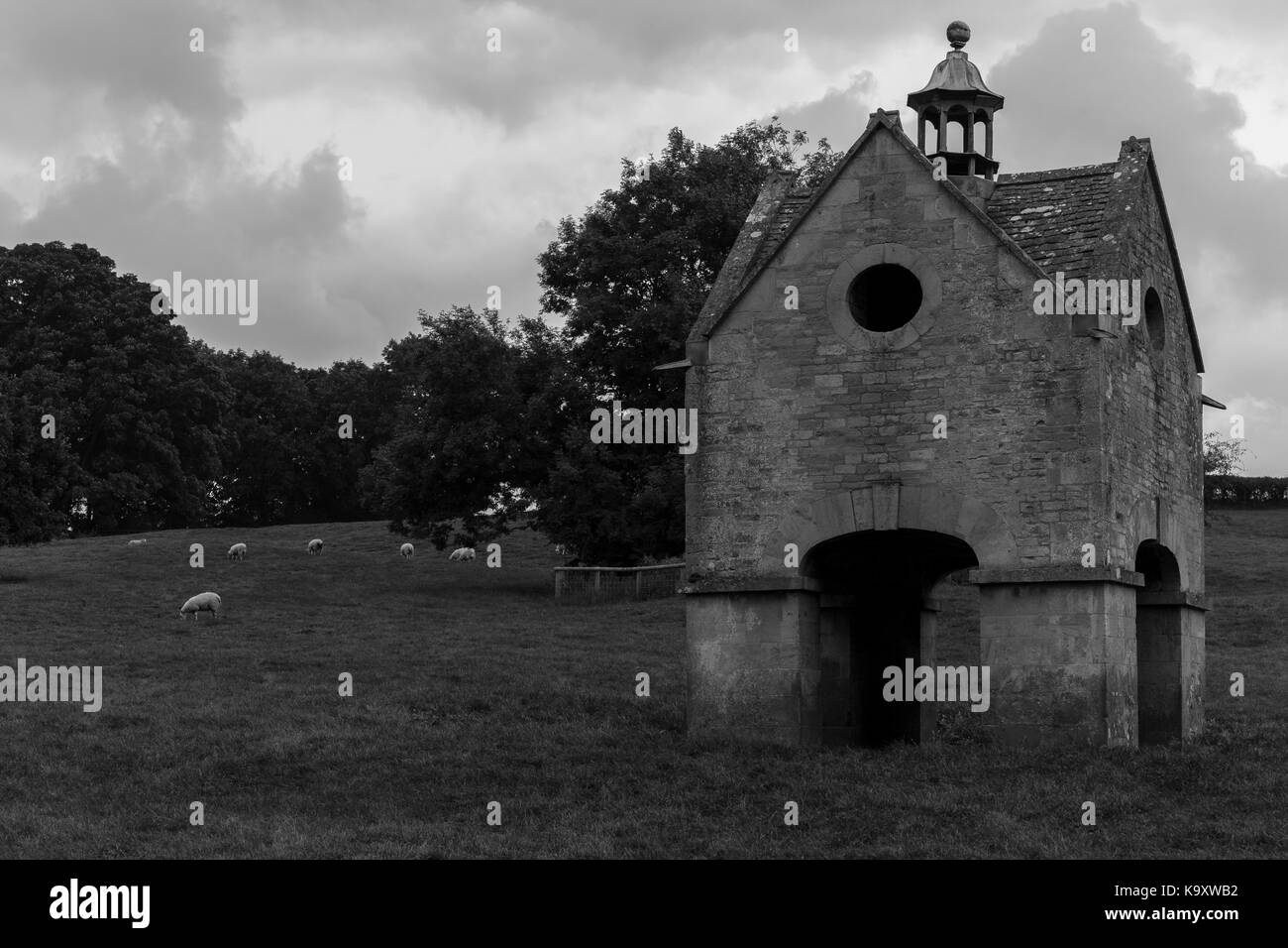 Der Taubenschlag auf Chastleton Haus, Oxfordshire Stockfoto