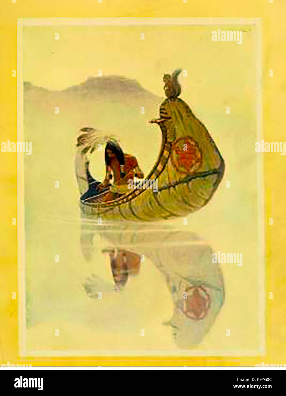 Die American Indian Hiawatha (Mitbegründer von The Iroquois Confederacy) wie abgebildet in dem Buch "Die Kinder Longfellow" 1908 Stockfoto